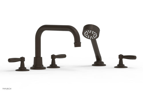 Phylrich WORKS Deck Tub Set with Hand Shower - Lever Handles 220-51