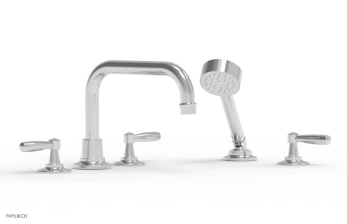 Phylrich WORKS Deck Tub Set with Hand Shower - Lever Handles 220-51