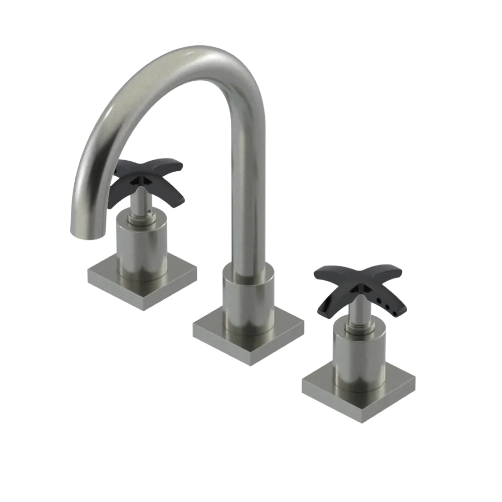 Rubinet Widespread Lav. Set. (less drain) Satin Nickel