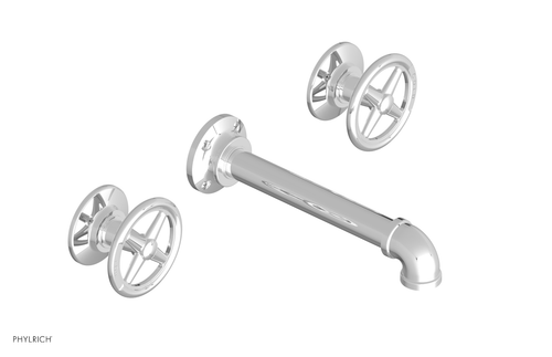 Phylrich WORKS 2 Wall Lavatory Set - Cross Handles 221-11