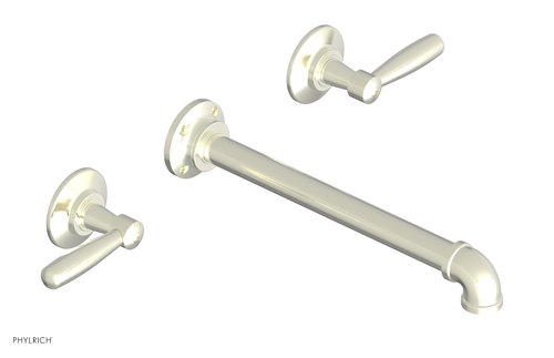 Phylrich WORKS 2 Wall Lavatory Set 10" Spout - Lever Handles 221-12-10