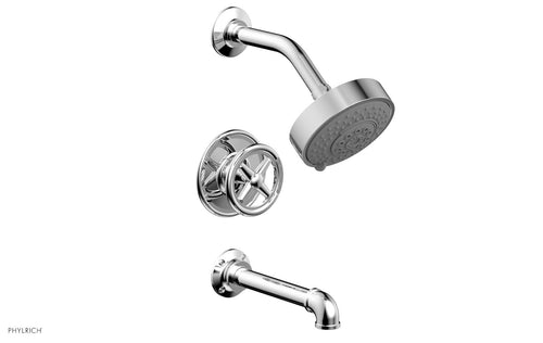 Phylrich WORKS 2 Pressure Balance Tub and Shower Set - Cross Handle 221-26