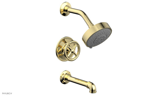 Phylrich WORKS 2 Pressure Balance Tub and Shower Set - Cross Handle 221-26
