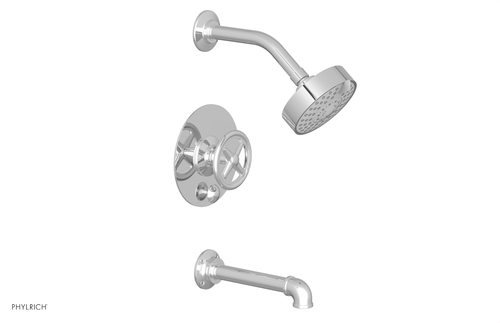 Phylrich WORKS 2 - Pressure Balance Tub & Shower Set - Cross Handle 221-28
