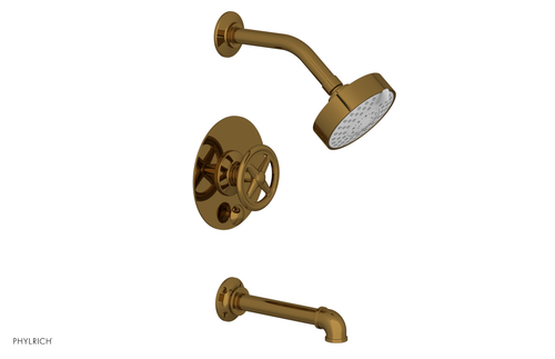 Phylrich WORKS 2 - Pressure Balance Tub & Shower Set - Cross Handle 221-28