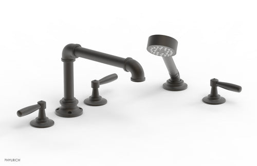 Phylrich WORKS 2 Deck Tub Set with Hand Shower - Lever Handles 221-49