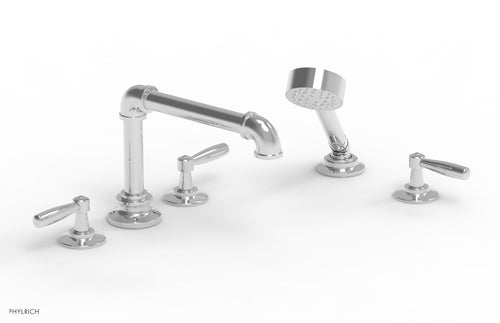 Phylrich WORKS 2 Deck Tub Set with Hand Shower - Lever Handles 221-49