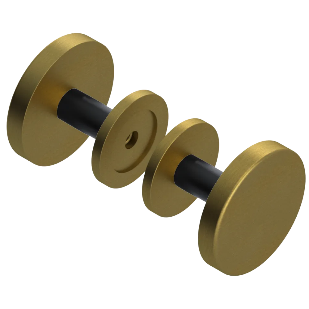 Rubinet Shower Door Knob (set) Antique Brass Matt