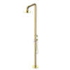 Rubinet Pressure Balance Outdoor Shower with Hand Held Shower & 10" Shower Head - 304 Stainless Steel Satin Gold