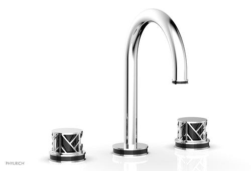 Phylrich JOLIE Widespread Faucet - Round Handles with "Black" Accents 222-01