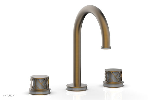 Phylrich JOLIE Widespread Faucet - Round Handles with "Grey" Accents 222-01