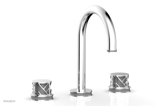 Phylrich JOLIE Widespread Faucet - Round Handles with "Grey" Accents 222-01