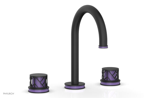 Phylrich JOLIE Widespread Faucet - Round Handles with "Purple" Accents 222-01