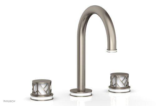 Phylrich JOLIE Widespread Faucet - Round Handles with "White" Accents 222-01