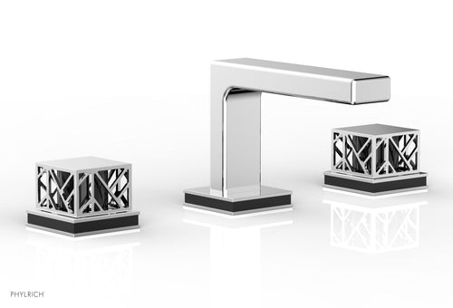 Phylrich JOLIE Widespread Faucet - Square Handles with "Black" Accents 222-02