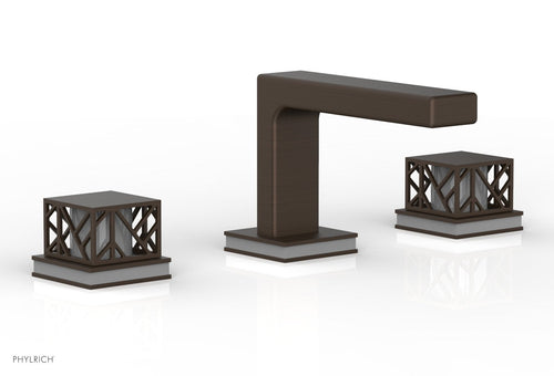 Phylrich JOLIE Widespread Faucet - Square Handles with "Grey" Accents 222-02