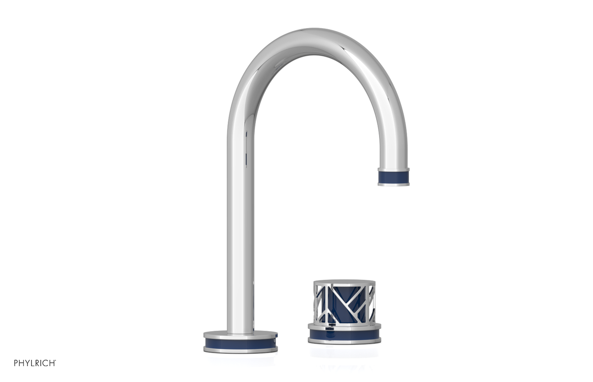 JOLIE Single Handle Faucet - Round Handle with "Navy Blue" Accents 222-06