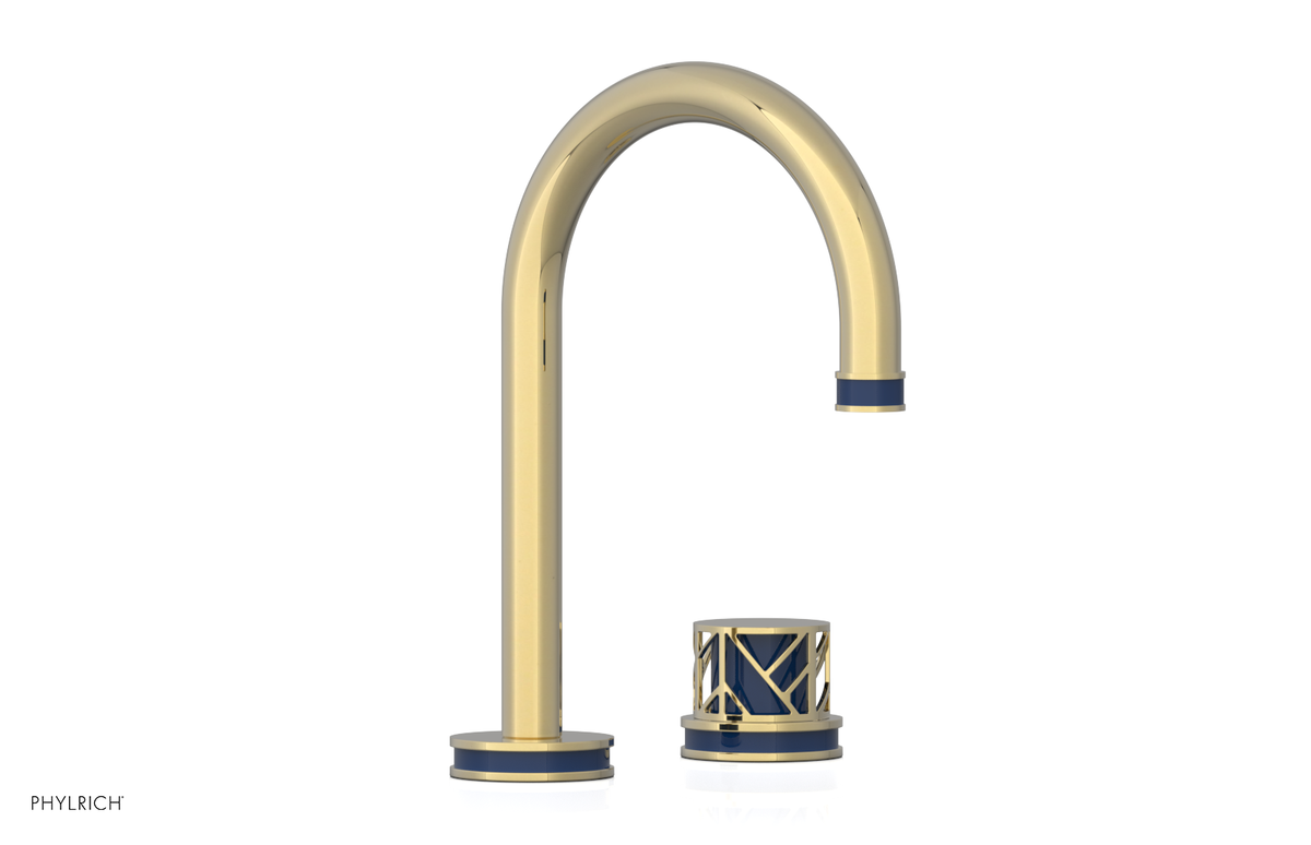 JOLIE Single Handle Faucet - Round Handle with "Navy Blue" Accents 222-06