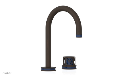 JOLIE Single Handle Faucet - Round Handle with "Navy Blue" Accents 222-06