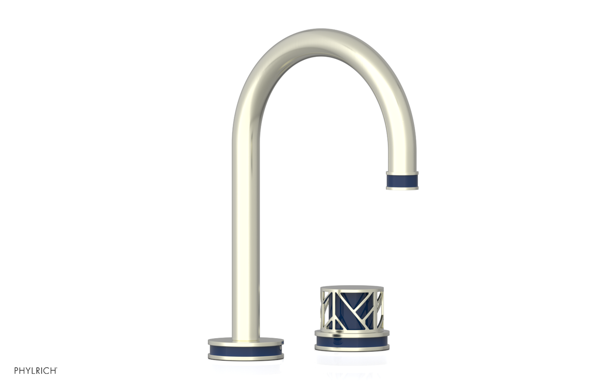 JOLIE Single Handle Faucet - Round Handle with "Navy Blue" Accents 222-06