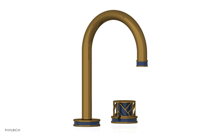 JOLIE Single Handle Faucet - Round Handle with "Navy Blue" Accents 222-06