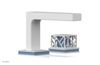 JOLIE Single Handle Faucet - Square Handle with "Light Blue" Accents 222-07