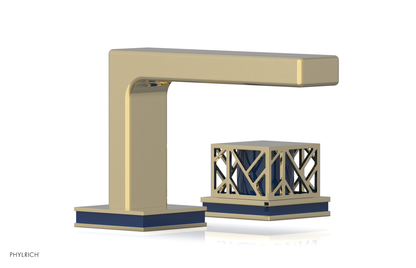JOLIE Single Handle Faucet - Square Handle with "Navy Blue" Accents 222-07