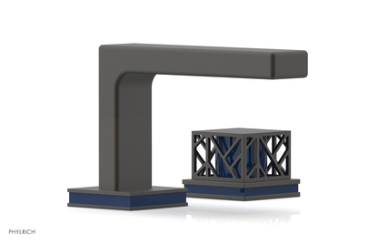 JOLIE Single Handle Faucet - Square Handle with "Navy Blue" Accents 222-07