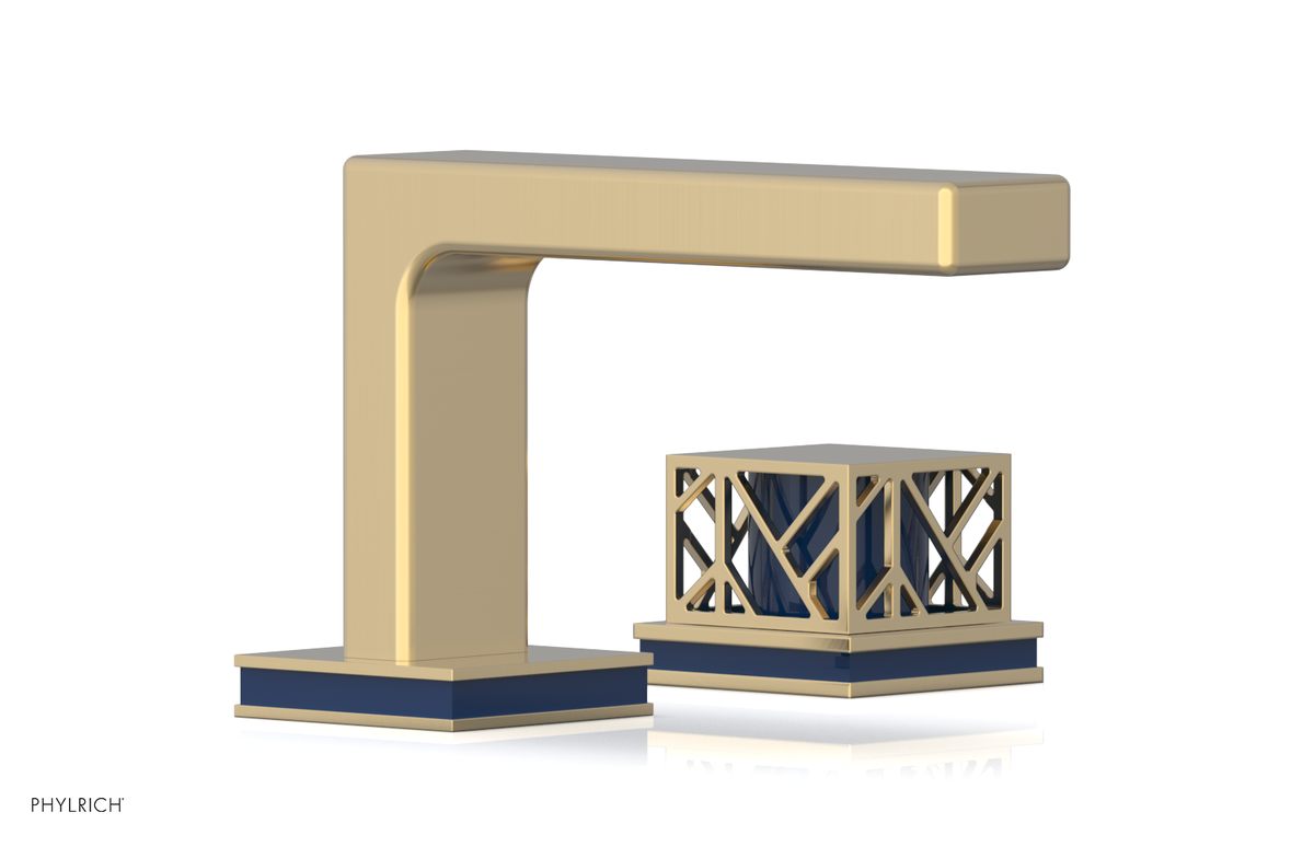 JOLIE Single Handle Faucet - Square Handle with "Navy Blue" Accents 222-07