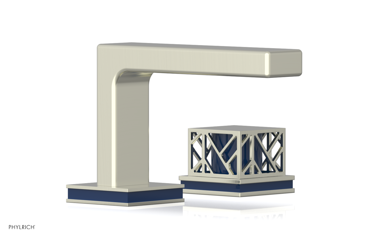 JOLIE Single Handle Faucet - Square Handle with "Navy Blue" Accents 222-07