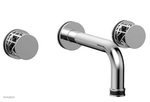 Phylrich JOLIE Wall Tub Set - Round Handles with "Black" Accents 222-56