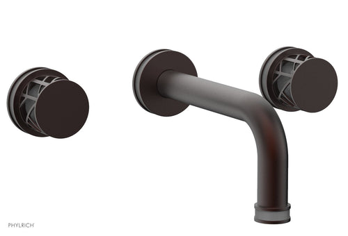 Phylrich JOLIE Wall Lavatory Set - Round Handles with "Grey" Accents 222-11