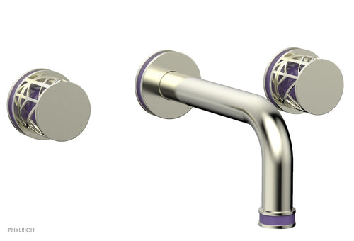 Phylrich JOLIE Wall Tub Set - Round Handles with "Purple" Accents 222-56