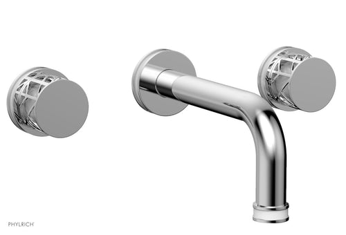 Phylrich JOLIE Wall Lavatory Set - Round Handles with "White" Accents 222-11
