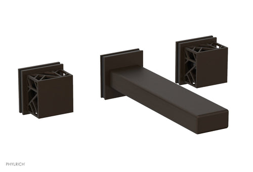 Phylrich JOLIE Wall Tub Set - Square Handles with "Black" Accents 222-57