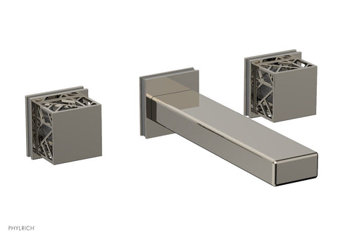 Phylrich JOLIE Wall Tub Set - Square Handles with "Grey" Accents 222-57