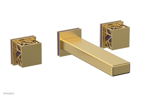 Phylrich JOLIE Wall Tub Set - Square Handles with "Purple" Accents 222-57