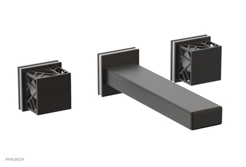 Phylrich JOLIE Wall Tub Set - Square Handles with "White" Accents 222-57