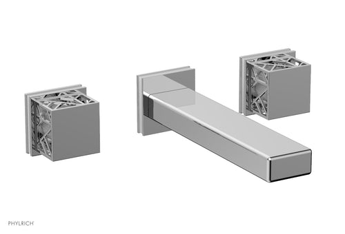 Phylrich JOLIE Wall Tub Set - Square Handles with "White" Accents 222-57