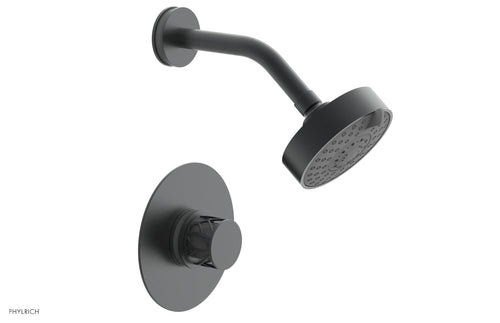 Phylrich JOLIE Pressure Balance Shower Set - Round Handle with "Grey" Accents 222-21