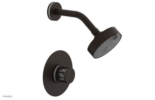 Phylrich JOLIE Pressure Balance Shower Set - Round Handle with "White" Accents 222-21