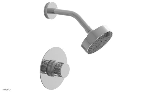 Phylrich JOLIE Pressure Balance Shower Set - Round Handle with "White" Accents 222-21
