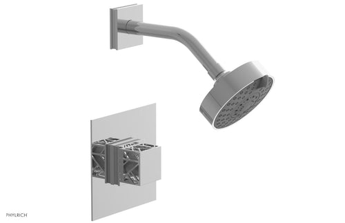 Phylrich JOLIE Pressure Balance Shower Set - Square Handle with "White" Accents 222-22