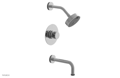 Phylrich JOLIE Pressure Balance Tub and Shower Set - Round Handle wth "Grey" Accents 222-26