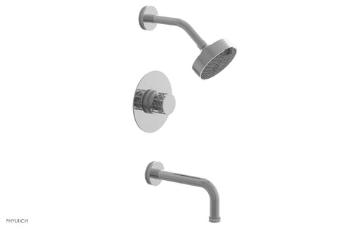 Phylrich JOLIE Pressure Balance Tub and Shower Set - Round Handle wth "White" Accents 222-26