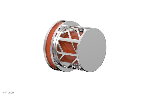 Phylrich JOLIE Volume Control/Diverter Trim - Round Handle with "Orange" Accents 222-35