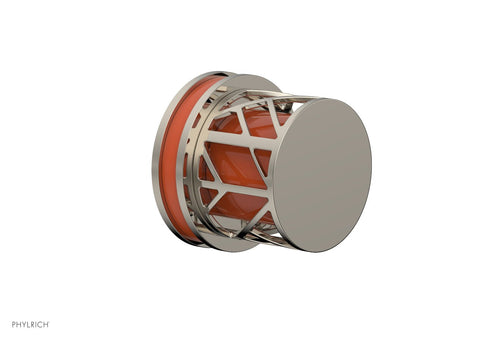 Phylrich JOLIE Volume Control/Diverter Trim - Round Handle with "Orange" Accents 222-35
