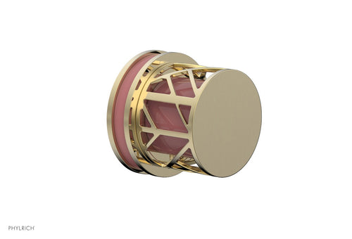 Phylrich JOLIE Volume Control/Diverter Trim - Round Handle with "Pink" Accents 222-35