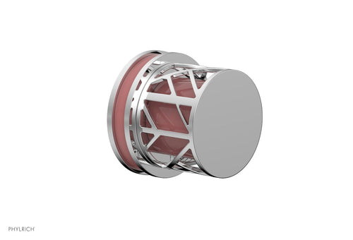 Phylrich JOLIE Volume Control/Diverter Trim - Round Handle with "Pink" Accents 222-35