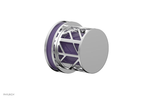 Phylrich JOLIE Volume Control/Diverter Trim - Round Handle with "Purple" Accents 222-35